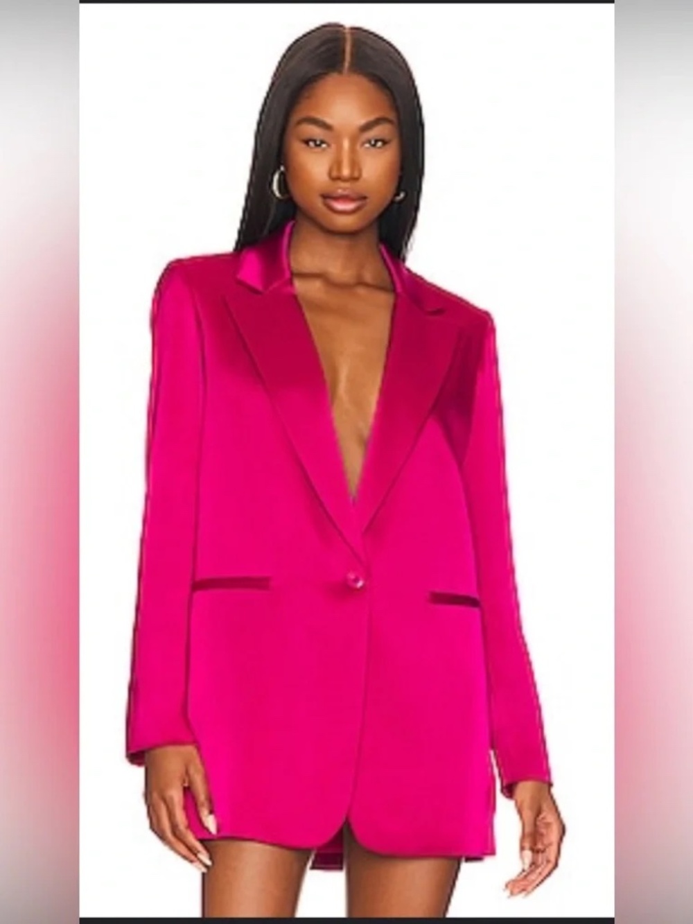 Alice and Olivia Magenta satin Jacket size 10